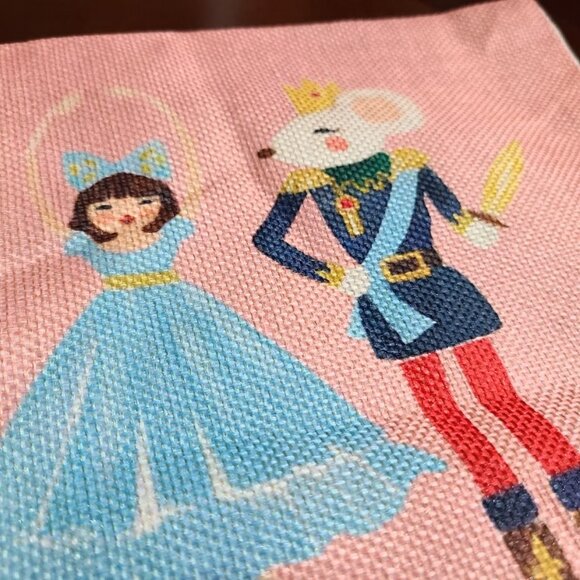 Nutcracker Christmas Pillow Cover Pink Decorative Case Accent Xmas Holiday Decor - Picture 9 of 16